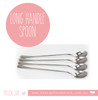 Long handle stainless steel spoon - single