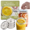 GLASS FERMENTING WEIGHTS FOR VEGETABLE PICKLES - SET OF 4