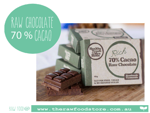 Healthy Treats by Mrs Rees - Rich 70% Cacao Raw Chocolate