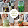 GLASS FERMENTING WEIGHTS FOR VEGETABLE PICKLES - SET OF 4