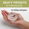 GLASS FERMENTING WEIGHTS FOR VEGETABLE PICKLES - SET OF 4