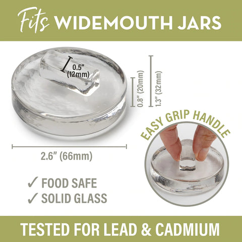 GLASS FERMENTING WEIGHTS FOR VEGETABLE PICKLES - SET OF 4