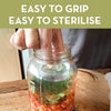 GLASS FERMENTING WEIGHTS FOR VEGETABLE PICKLES - SET OF 4